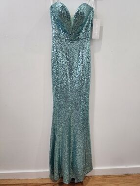 Ellie Wilde Strapless Sequin Gown